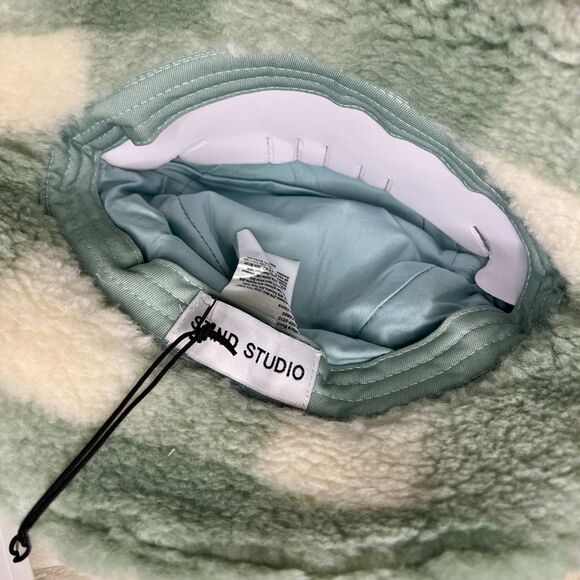 NWT Stand Studio Wera Bucket Hat in Mint/Off White - Sz Small - Picture 7 of 8